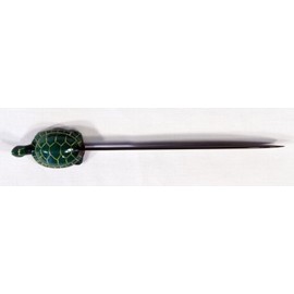 Hand Painted Green Turtle Letter Opener