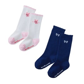 Miki House Hot Bisquets 74-9701-820 High Socks Set, Pink