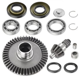 Rear Differential Bearing and Seal Kit & Final Drive Ring Pinion Gear for Honda Rancher 350 400 TRX350FE FM TE TM TRX400FA FGA 2000-2007