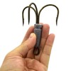 4 Pcs Snagging Hooks Snagging Weighted Treble Hooks （6/0, 8/0,