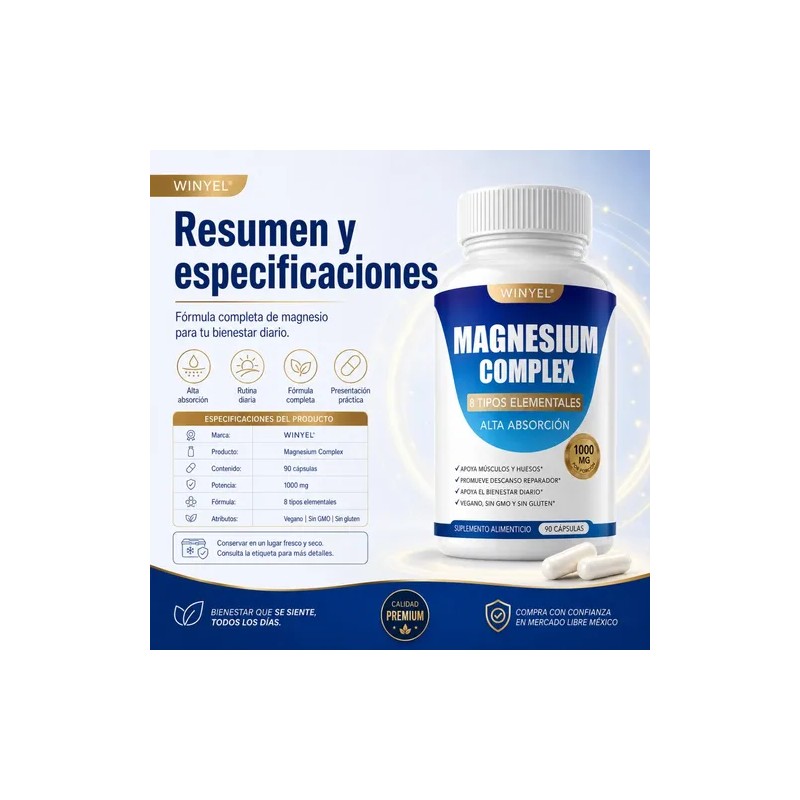 Magnesio Complex 90 Caps Sueño Relajación