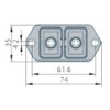KEDU KJD17 B Flush-Mounted Switch - Zero Voltage Switch 230V