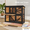 TIMHAKA 2 Story Rabbit Cage with Run, 47.3" Indoor &