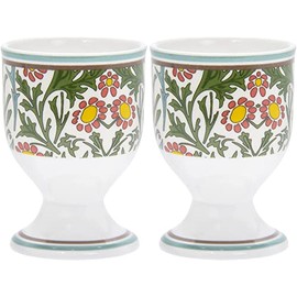 Lesser & Pavey Ceramic Boiled Egg Cups Server Set of 2 William Morris Blackthorn Kitchenware