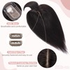 Silk-co Human Hair Toppers with Fringe for Thinning Hair Women