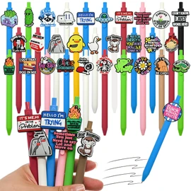Gibleitz Funny Pens for Adult 20PCS Random Different Sarcastic Ballpoint Pen Novelty Humorous Pens for Women Men Office Worker Coworker Gifts Funny Office Supply