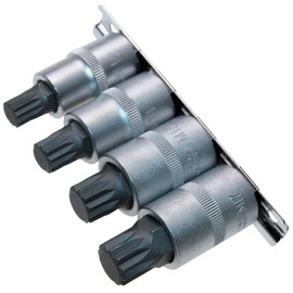 4 x multi-tooth (double hexagonal/double hexagonal) inserts M12 M14 M16 M17 spanner bit/bit sets insert/socket spanner inserts 12-sided XZN 1/2 inch (12.5 mm) drive