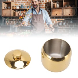 Bodega de Sal Contenedor de Sal Tarro de Condimentos Contenedor de Especias Tapas de Acero Inoxidable Botes de Condimentos Macetas Caja de Condimentos Contenedor de Sal Azucarero (Oro)