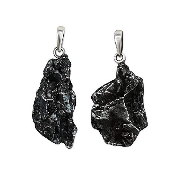 CLEVER Jewellery Silver Pair of Pendants, 2 Real Shooting Star