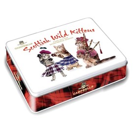 Campbells Shortbread Pure Butter Cookies | Scottish Wild Kittens Tin | British Biscuits for Christmas, Birthday & Any Occasion | Ideal Gift for Cat Lovers | 5.29 Oz (150g) (Pack of 3)