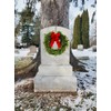 Headstone Wreath Holder Hanger 2-Pack, Solid Aluminum, Adjustable, Will Not