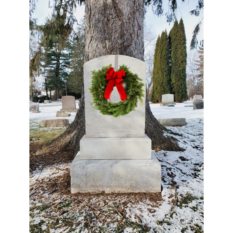 Headstone Wreath Holder Hanger 2-Pack, Solid Aluminum, Adjustable, Will Not