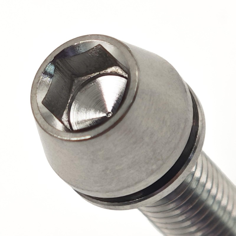 4Pcs Titanium Bike Bolts, M6x18mm 20mm Hex Tapered Head for