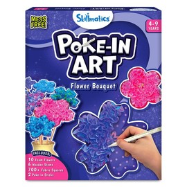Skillmatics Poke-in Art - Art & Craft Activity, Mess-Free Art for Kids, DIY Kit, Gifts for Girls & Boys Ages 4 to 9 Creative Play Artistic:_Flower Bouquet