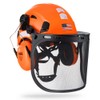 Forestry Safety Helmet Chainsaw Helmet with Mesh Face Shield and