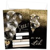 Dskly Surprise Birthday Invitations For Girls Boys, Gold Foil Balloons