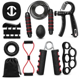 Eentrenador de Mano Fortalecedor de Dedos y Agarre Entrenador de Antebrazo con Contador Ideal Para el Tratamiento la Recuperación y el Entrenamiento d