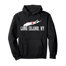 Long Island NY New York Pride Vintage Long Island Card Pullover Hoodie