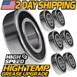 HD Switch (6) Blade Spindle Bearings fits Hustler Raptor SD SDX X XD XL Mower - C3 Upgrade