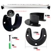 OperSeven 1-1/4 Inch 4 Packs Black Heavy Duty Stainless Steel