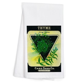 Lantern Press Thyme Seed Packet (100% Cotton Tea Towel, Decorative Hand Towel, Kitchen and Home)