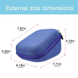 TOCCOOL Upper Arm Blood Pressure Monitor Case, Compatible with 3 Series Upper Arm Blood Pressure Monitor Storage Travel Carrying Hard Case (Blue)