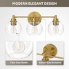 VONLUCE Bathroom Light Fixtures, 3-Light Bathroom Vanity Light with Globe