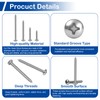 #8 x 1-1/2" (110 Pack) Pan Head Wood Screws, Stainless