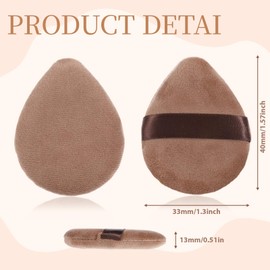 Giantree 6Pcs Mini Powder Puff, Setting Powder Puff, Mini Powder Finger Puff, Triangle Makeup Puff for Foundation Setting, Cushion Puff for Women Girls(Style A)