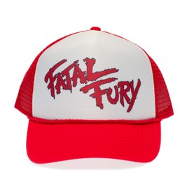Fatal Fury Unisex-Adult Trucker Hat -One-Size Curved Bill Red/White