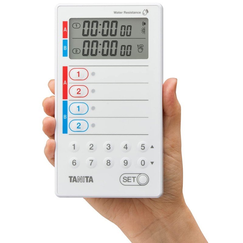 Tanita TD-428-WH Industrial Digital Timer, Washable Type, 100 Hours, White