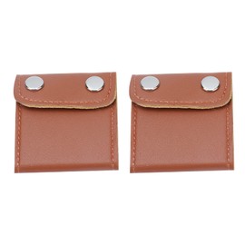 2 uds PU Clip de ajuste del cinturón de seguridad del coche Extensor de cinturón de seguridad del coche Clips de posicionador de la correa del hombro(marrón)
