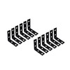 QCAA Angle Bracket Corner Brace Durable Thicker Steel Construction, Black,