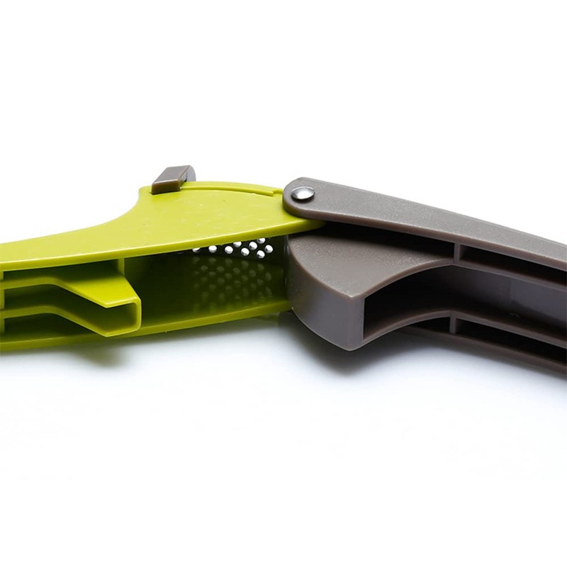 2PCS Garlic Press, Dual Function Garlic Mincer Slicer Heavy Duty
