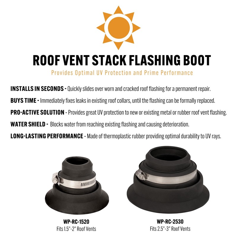 Bennigton Roof Collar Repair Boot 2 Pack with Sealant Vent