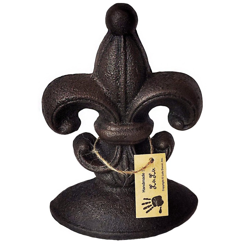 Lulu Decor, Cast Iron Fleur De Lis Door Stop, 2