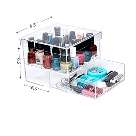 Better Display Cases Deluxe Clear Acrylic Multi Purpose Cosmetic Organizer for All of Your Cosmetics, Jewelries, Lipstick, Nail Polishes, Mani-Pedi etc. (A053-A)