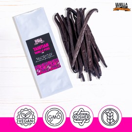 Vanilla Mart - Tahitian Vanilla Pods - Pack of 10 Vanilla Pods - Grade A Vanilla Beans - Whole Grade A Vanilla Pods - Premium Tahitian Vanilla - Vanilla Pods & Beans From Around The Globe