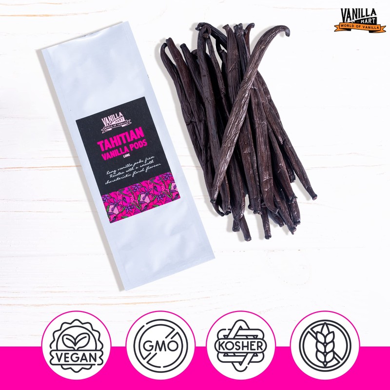 Vanilla Mart - Tahitian Vanilla Pods - Pack of 10