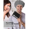 Years calm Men Shower Cap Reusable Waterproof, Dual-Layer Design, Double-Sided
