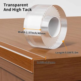 Tira Protectora De Borde Transparente 4 Cm X 3 M Autoadhesiv