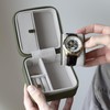 Stackers Green Canvas Watch & Jewellery Box