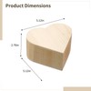 4 PCS Heart Shape Wooden Present Box, Pine Wood Craft