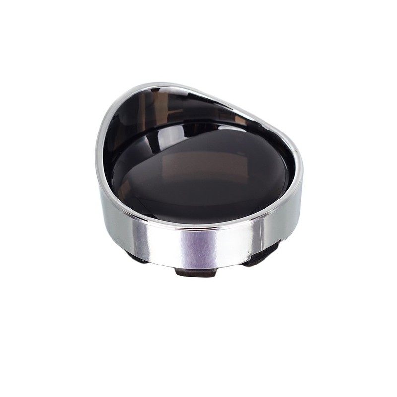 NTHREEAUTO Smoked Bullet Turn Signal Light Lens Cover with Chrome