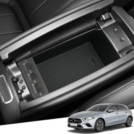 YEE PIN Benz A-Class W177 V177 2019-2023 / B-Class W247 / GLA H247 / CLA C118 / GLB X247 Centre Console Glove Box for Armrest Organiser Storage Box with Non-Slip Mat Car Accessories