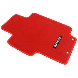 EVPROXP Floor Mats Compatible with 03-07 Accord 2door, Factory Fitment Carpet Front & Rear 4PCS Set, Red Nylon, with Spoon