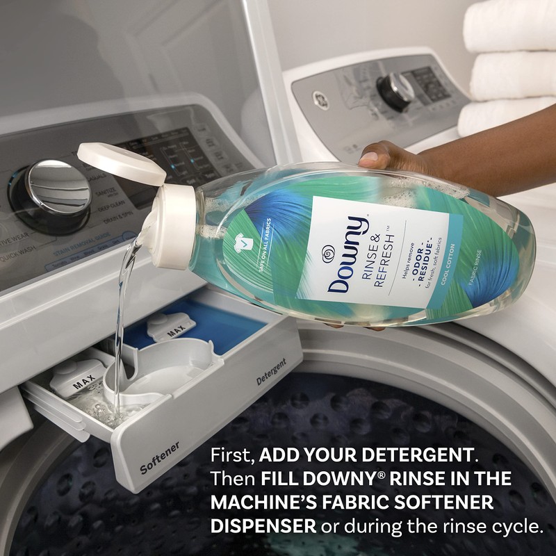 Downy Liquid Rinse & Refresh Fabric Rinse, Cool Cotton Scent,