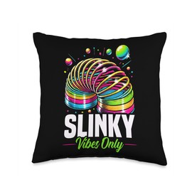 Slinky Toy Slinky Spring Retro 90s Toy Slinkies Throw Pillow