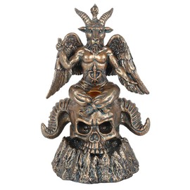 Something Different BF_13631 Backflow Incense Burner | Gold Baphomet LED | 1 Pc. 750g, Multicolor