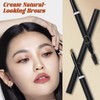 Dual-Ended Design Eyebrow Pencil with Diamond-Shaped Tip, Waterproof, Smudge-Proof for